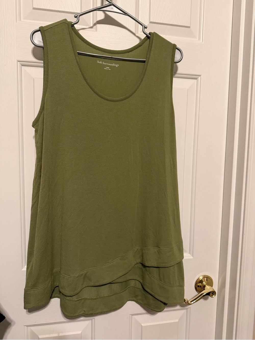 Soft Surroundings Layered Olive Tank